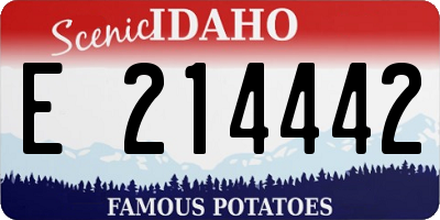 ID license plate E214442