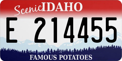 ID license plate E214455