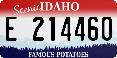 ID license plate E214460