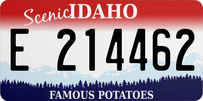 ID license plate E214462