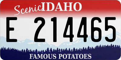 ID license plate E214465
