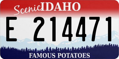 ID license plate E214471