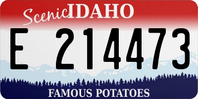 ID license plate E214473