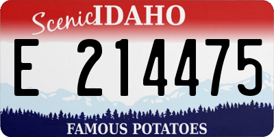 ID license plate E214475