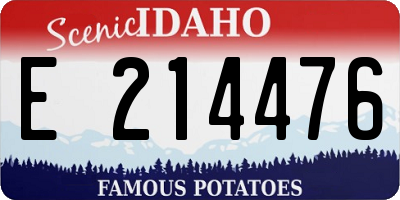 ID license plate E214476