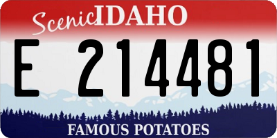ID license plate E214481