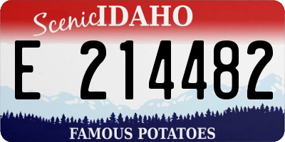 ID license plate E214482