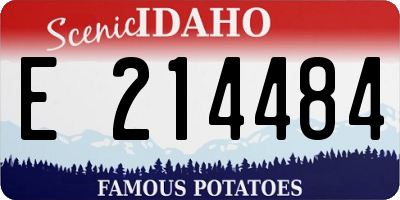 ID license plate E214484