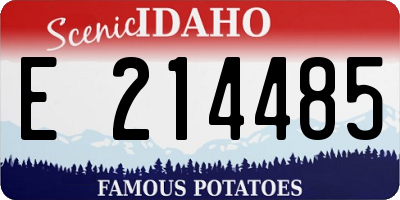 ID license plate E214485