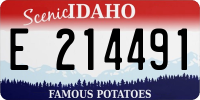 ID license plate E214491