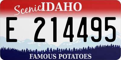 ID license plate E214495