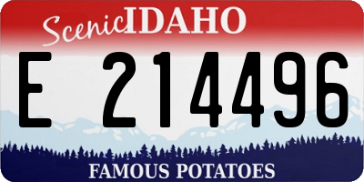 ID license plate E214496