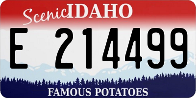 ID license plate E214499