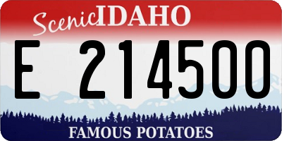ID license plate E214500