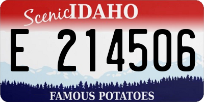 ID license plate E214506
