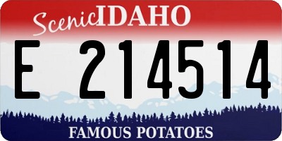 ID license plate E214514