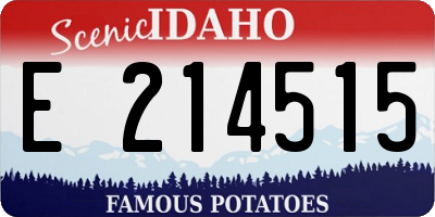 ID license plate E214515