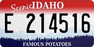 ID license plate E214516