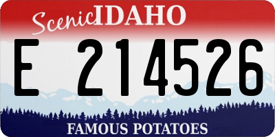 ID license plate E214526