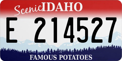 ID license plate E214527