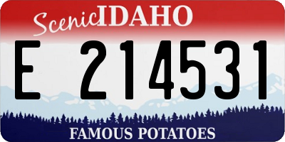 ID license plate E214531