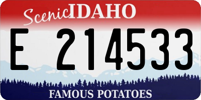ID license plate E214533