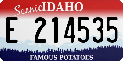 ID license plate E214535