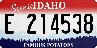 ID license plate E214538