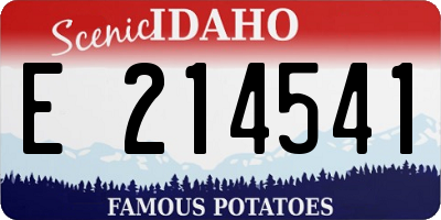 ID license plate E214541