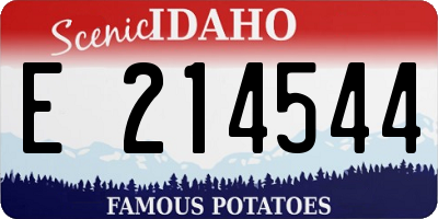ID license plate E214544