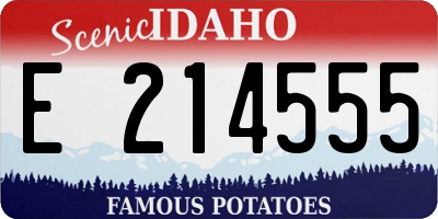 ID license plate E214555