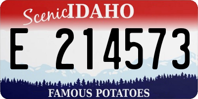 ID license plate E214573