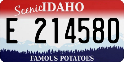ID license plate E214580