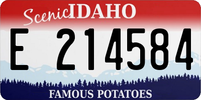 ID license plate E214584
