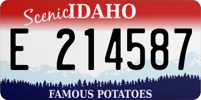 ID license plate E214587
