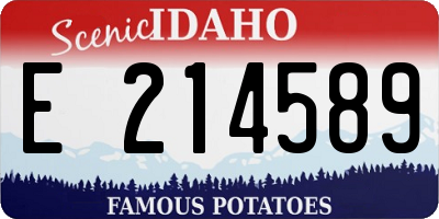 ID license plate E214589