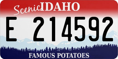 ID license plate E214592