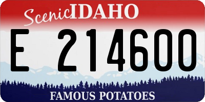 ID license plate E214600
