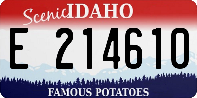 ID license plate E214610