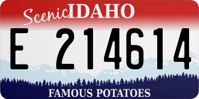 ID license plate E214614