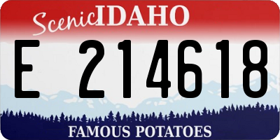 ID license plate E214618