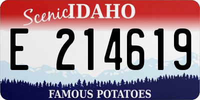 ID license plate E214619