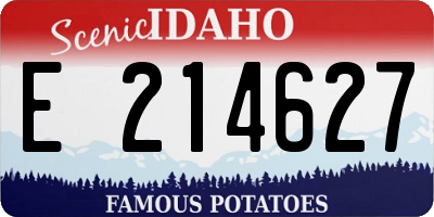 ID license plate E214627