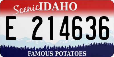 ID license plate E214636