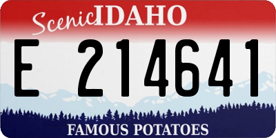 ID license plate E214641