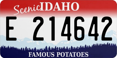 ID license plate E214642