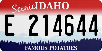 ID license plate E214644