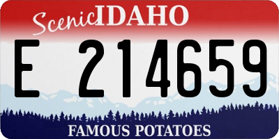 ID license plate E214659