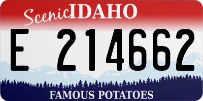 ID license plate E214662