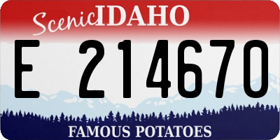 ID license plate E214670